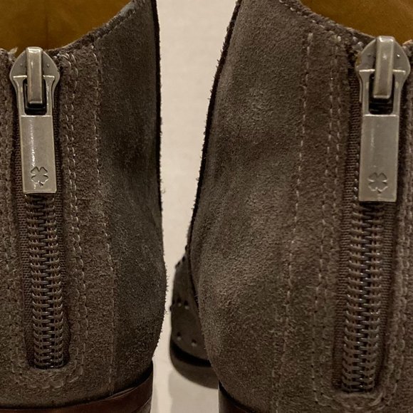 LUCKY BRAND Studded Western Gray Suede Bootie SIZE 7 - Picture 3 of 9